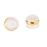 Brass Korva Nut Component, Pehmeä PVC, kanssa Messinki, Hampuri, päällystetty, tee-se-itse, enemmän värejä valinta, 5x4.80mm, Myymät PC