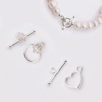 925 Sterling Silver Toggle Clasp DIY silver color Sold By Set