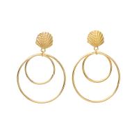 Zinc Alloy Drop Earrings gold color plated fashion jewelry & for woman & hollow nickel lead & cadmium free Sold By Pair