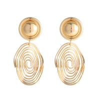 Zinc Alloy Drop Earrings gold color plated fashion jewelry & for woman & hollow nickel lead & cadmium free Sold By Pair