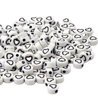 Acrylic Jewelry Beads Heart DIY & enamel Approx Sold By Bag