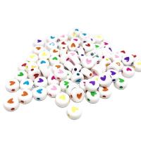 Acrylic Jewelry Beads Flat Round DIY & enamel Approx Sold By Bag