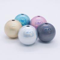 Plated Acrylic Beads Round DIY 20mm Sold By PC