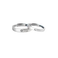 Anillos para Parejas, plata de ley 925, chapado, Ajustable & unisexo & abrir & diferentes estilos para la opción, Vendido por UD