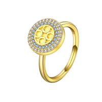 Cubi Circonia Micro Pave anello in ottone, Cerchio, placcato, Micro spianare cubic zirconia & per la donna, nessuno, assenza di nichel,piombo&cadmio, 12mm, Misura:10.5, Venduto da PC