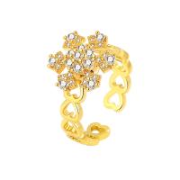 Cubi Circonia Micro Pave anello in ottone, Fiocco di Neve, placcato, Micro spianare cubic zirconia & per la donna, nessuno, assenza di nichel,piombo&cadmio, 12mm, Misura:10.5, Venduto da PC