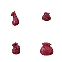 Cinnabar Pendants Money Bag polished DIY red Sold By PC