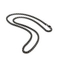 Stainless Steel Chain Ogrlica, 304 nehrđajućeg čelika, modni nakit & za čovjeka, više boja za izbor, 3.50mm, Dužina 60 cm, Prodano By PC