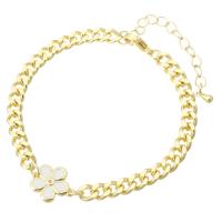 Bracciali ottone, placcato color oro, per la donna & smalto, Lunghezza Appross. 9.5 pollice, Venduto da PC