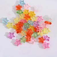 Transparent Acrylic Beads Star DIY mixed colors 13-14mm Sold By Bag