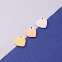 Stainless Steel Heart Pendants 304 Stainless Steel Vacuum Ion Plating DIY Sold By PC