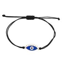 Evil Eye korut rannerengas, Teryleeni Johdon, kanssa Sinkkiseos, päällystetty, Säädettävä & muoti korut & Unisex & eri tyylejä valinta, enemmän värejä valinta, Pituus 4-11 tuuma, Myymät PC