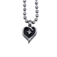 Titanium Steel Pendants Heart epoxy gel 17mm Sold By PC