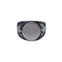 Bague acier titane, poli, le style de punk & normes différentes pour le choix & pour homme, 18mm, Vendu par PC