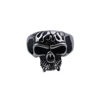 Titantium Steel fingerring, Titanium Stål, Skull, punk stil & forskellig størrelse for valg & for mennesket, 18mm, Solgt af PC