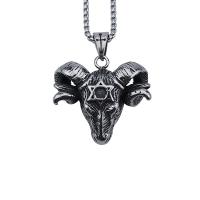 Pendentifs en titane, Acier titane, mouton, Oindre, le style de punk & pour homme, 42mm, Vendu par paire