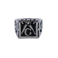 Titantium Steel Finger Ring, Titanium Steel, divat ékszerek & különböző méretű a választás & az ember, 17mm, Által értékesített PC