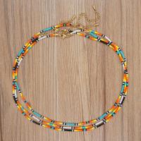 Glass Seed Beads Ketting, Zinc Alloy, met Seedbead, met 1.97inch extender keten, mode sieraden & voor vrouw, meer kleuren voor de keuze, nikkel, lood en cadmium vrij, Lengte Ca 16.54 inch, Verkocht door PC