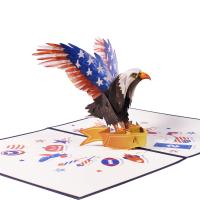 Papier 3D wenskaart, Eagle, handgemaakt, Opvouwbaar & 3D-effect, 150x200mm, Verkocht door PC