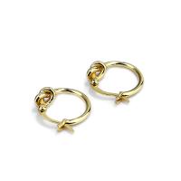 925 Sterling Silver Hoop Earrings plated fashion jewelry & for woman 15mm Sold By PC