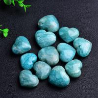 Amazonite décoration, coeur, naturel, pour la maison et le bureau & normes différentes pour le choix, Vendu par PC