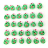 Grânulos de argila de polímero, DIY, verde, 10mm, Aprox 1000PCs/Bag, vendido por Bag