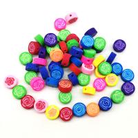 Polymer Clay Beads Flat Round DIY mixed colors 10mm Approx Sold By Bag