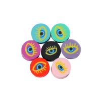 Polymer Clay Beads Flat Round DIY mixed colors Approx Sold By Bag