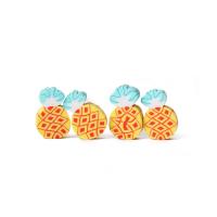 Polymer Ton Perlen , Ananas, DIY, gelb, 8.50x13mm, ca. 1000PCs/Tasche, verkauft von Tasche