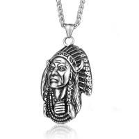 Pendentifs en titane, Acier titane, le style de punk & pour homme, 33x54mm, Vendu par PC