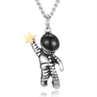 Pendentifs en titane, Acier titane, astronaute, Oindre, le style de punk & unisexe, 10x34mm, Vendu par PC