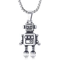 Pendentifs en titane, Acier titane, Robot, Oindre, Vintage & pour homme, 23x35mm, Vendu par PC