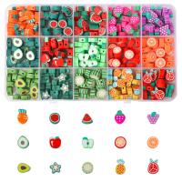 Polymer Ton Schmuck-Findung-Set, mit Kunststoff Kasten & elastischer Faden, DIY, gemischte Farben, 174x99x19mm, verkauft von Box