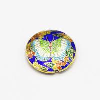 Cloisonne karoliukai, su Žalvarinis, Butas Round, Pasidaryk pats, daugiau spalvų pasirinkimas, 42mm, Pardavė PC