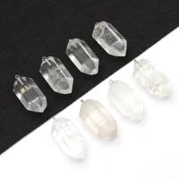 Természetes Quartz Medálok, Törlés Quartz, Kúpos, egynemű, tiszta, 12x32mm, Által értékesített PC