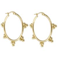 Mens acier inoxydable Hoop boucles d'oreilles, Acier inoxydable 304, bijoux de mode & pour femme, doré, 40x37mm, Vendu par paire