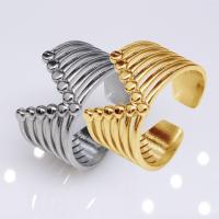 304 acciaio inox Anelli Cuff, gioielli di moda & unisex, nessuno, 12mm, Venduto da PC