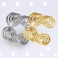 304 Nerūdijantis plienas Cuff Finger Ring, Bižuterijos & unisex, daugiau spalvų pasirinkimas, 15mm, Pardavė PC