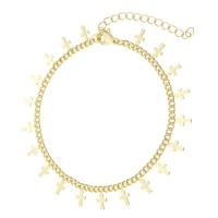 Messing Armbanden, Oversteken, gold plated, voor vrouw & hol, Lengte Ca 9 inch, Verkocht door PC