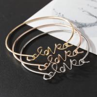 Zinc Alloy Manchet Bangle, plated, mode sieraden & voor vrouw, meer kleuren voor de keuze, nikkel, lood en cadmium vrij, Binnendiameter:Ca 65mm, Verkocht door PC