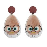 Wood Earring fashion jewelry & for woman Sold By Pair