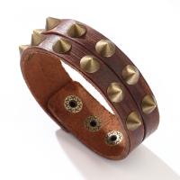 Rindsleder Armband, Kuhhaut, mit Zinklegierung, plattiert, Modeschmuck & unisex, keine, 232x24mm, verkauft von PC