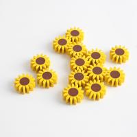 Perline di legno, Schima Superba, Girasole, DIY, giallo, 22mm, Appross. 1000PC/borsa, Venduto da borsa