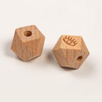 Wood Beads Hemu Beads Polygon DIY 14mm Sold By PC