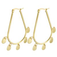 Acier inoxydable Levier Retour Earring, Acier inoxydable 304, bijoux de mode & pour femme, doré, Vendu par paire