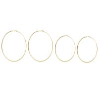 Stainless Steel Hoop Earring 304 Stainless Steel Vacuum Ion Plating fashion jewelry & for woman golden Sold By Pair