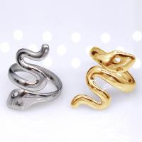 Rostfritt stål Fingerringar, 304 rostfritt stål, Snake, mode smycken & Unisex, fler färger för val, 27mm, Säljs av PC