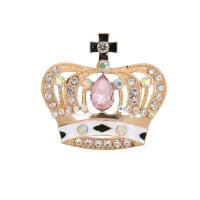 Zinc Alloy Cell Phone DIY Kit, Crown, forgyldt, du kan DIY & med rhinestone, flere farver til valg, nikkel, bly & cadmium fri, 51x47mm, Solgt af PC