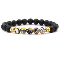 Gemstone Armbånd, Natursten, med Malakit, mode smykker & Unisex, flere farver til valg, 190mm, Solgt af PC