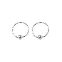 925 Sterling Silver Huggie Hoop Earring, Donut, olika storlek för val & för kvinna, silver, Säljs av Par